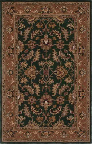 Miniatura 32 de Safavieh colección Heritage HG628A - tapete oriental tradicional hecho a mano de lana verde oscura y dorada, Lana, negro / beige (Black/ Beige)
