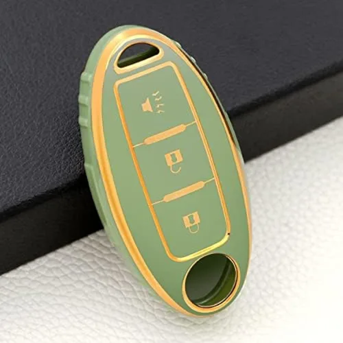 TPU Car Remote Key Case Cover Shell, for Nissan Qashqai J10J11 X-Trail T31T32 Kicks Tiida Pathfinder Murano Note Juke for Infiniti B-green Only Case