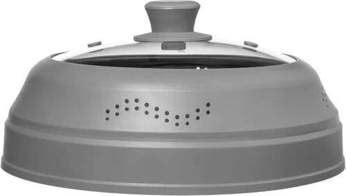 Miniatura 4 de Cubierta antisalpicaduras para microondas para alimentos - Cubierta de plato de vidrio de silicona, ventilada con perilla de agarre de silicona