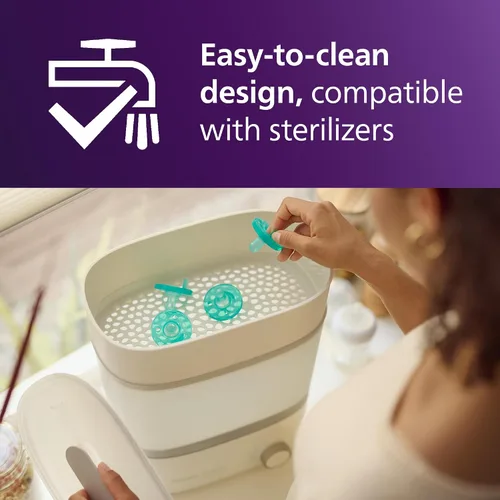 Miniatura 13 de Philips Avent Soothie Chupetes ortodónticos para bebés, 100% de silicona, de una pieza, sin BPA, para bebés de 0 a 3 meses, verde, paquete de 4