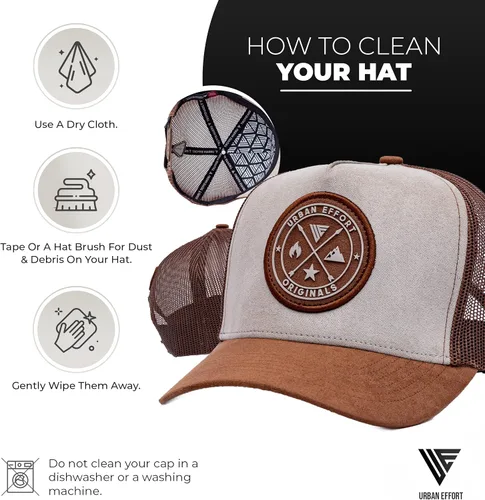 Miniatura 46 de Urban Effort Gorra trasera de malla, para hombres y mujeres, gorra de béisbol de 5 paneles, gran cierre a presión para caza y senderismo