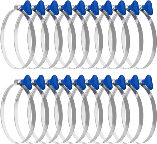 Miniatura 8 de POWERTEC 70247-P2 Abrazaderas de manguera de llave de 1-1/2 pulgadas, abrazaderas de manguera ajustables de acero inoxidable para recolección