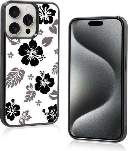 Miniatura 95 de Funda para iPhone 8 Plus y iPhone 7 Plus, linda funda Kawaii azul hibisco hawaiano floral estética floral para niñas preppy mujeres