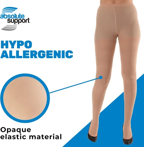 Miniatura 4 de ABSOLUTE SUPPORT - Medias de compresión opacas para mujer 20-30 mmHg para circulación manguera de apoyo graduada firme de talla grande para mujer