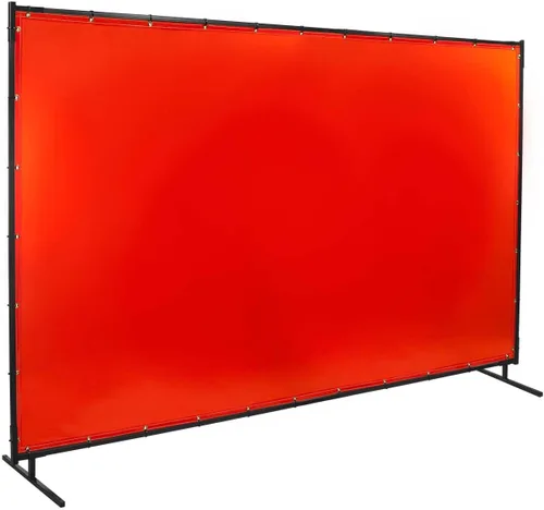 Miniatura 4 de Steiner 548-8X8 Protect-O-Screen - Pantalla de soldadura clásica con cortina de vinilo transparente tintado de 40 mil, naranja, 8 x 8 pies