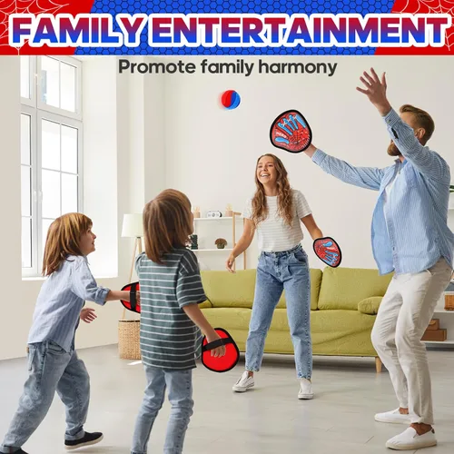 Miniatura 6 de Juego de bolas de velcro para lanzar y atrapar, divertidos juguetes interactivos para niños, juguetes interactivos para exteriores, patio, piscina