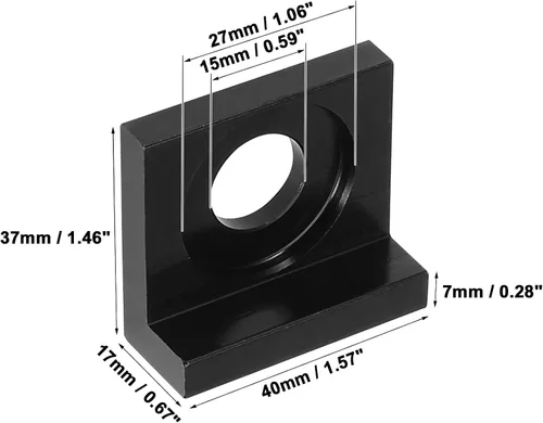 Miniatura 3 de F FIERCE CYCLE 2 unids 0.591 in agujero diámetro cadena ajustador bloque tensor reemplazo negro para motocicleta
