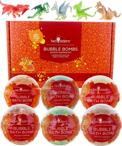 Miniatura 20 de Bombas de baño TNT Creeper para niños con juguetes sorpresa en el interior (paquete de 6) – Grandes bombas de burbujas explosivas para niños y niñas