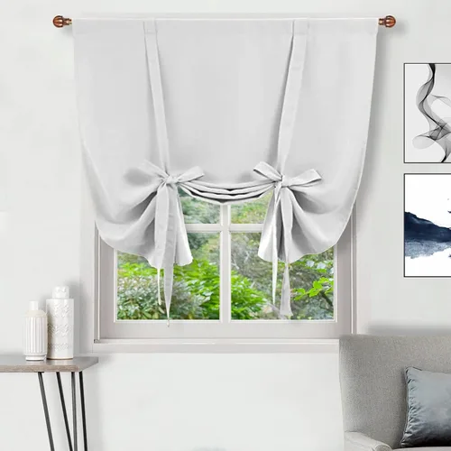 Miniatura 74 de DWCN Cortinas Opacas - Persiana Enrollable con Lazos para Ventana, Aislamiento Térmico, Oscurecimiento de Habitación, Cortinas con Bolsillo