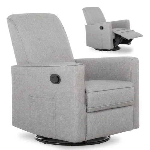 Evolur Raleigh - Mecedora básica y sillón reclinable, color gris claro