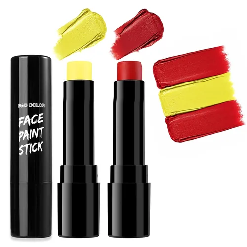 Miniatura 29 de BADCOLOR Barra de pintura naranja para la cara y el cuerpo, crema mezclable para ojos negros de cuerpo completo, maquillaje para Halloween, SFX