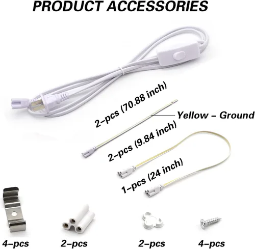 Miniatura 4 de Lámpara LED para tienda, 12 pulgadas, 5 W, 580 lm, cubierta esmerilada, 6500 K, tubo de luz integrado T5, salida alta, blanco más brillante, tubo