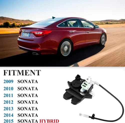 Miniatura 2 de Actuador de pestillo de maletero trasero Compatible para Hyundai Sonata 2009 a 2015 Reemplaza pestillo de puerta de escotilla trasera 81230-3Q000