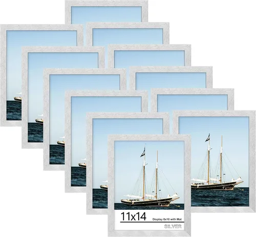 Miniatura 19 de Picrit - Juego de 12 portarretratos de 4 x 6 pulgadas, para fotos de 3.5 x 5 con paspartú o 4 x 6 pulgadas sin paspartú, marcos para colgar