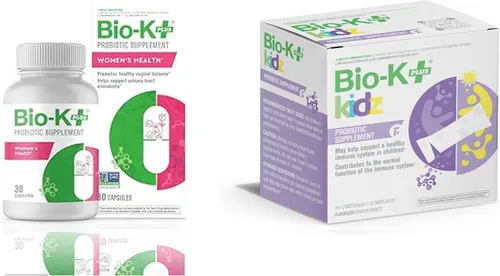 Bio K+ - Paquete de probióticos para la salud de las mujeres – Soporte del tracto vaginal y urinario 2B UFC + probiótico diario para niños con