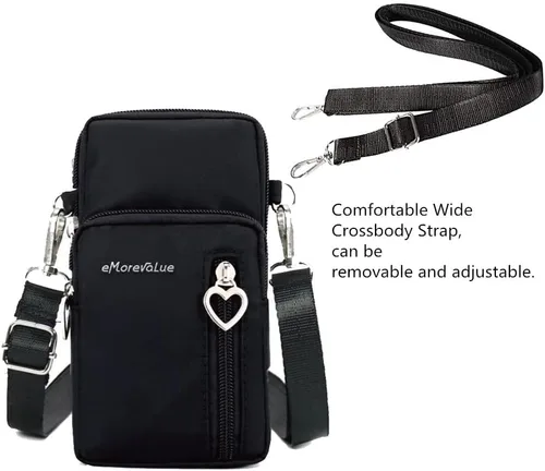 Miniatura 3 de Cartera para teléfono celular, bolsa cruzada para Samsung Galaxy S24 S23 Ultra S21 S22 S20 Plus Fe Note 20 A15 5G A25 A35 A05S A14 A13 A54 A71 Negro