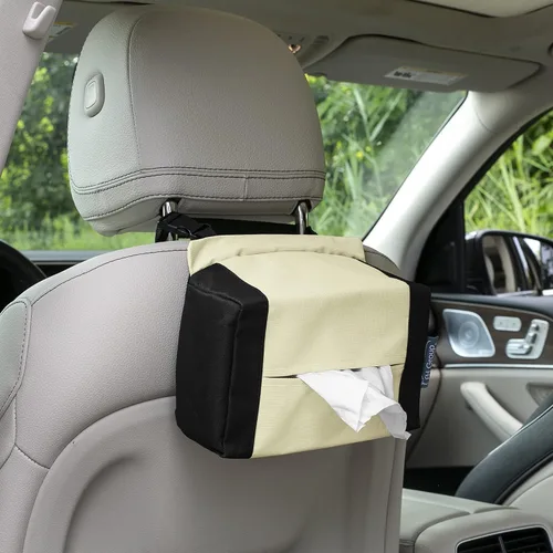 Miniatura 3 de FH Group E-Z Travel™ - Dispensador de pañuelos para servilletas, se adapta a la mayoría de automóviles, SUV, camiones y camionetas, color beige