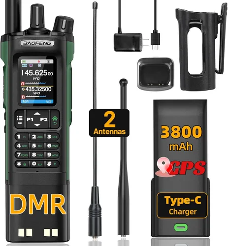 Miniatura 10 de Radio de Mano BAOFENG DM32 DMR Radio Portátil Recargable Walkie Talkies de Largo Alcance DM32UV 5RM Radio de Dos Vías NOAA Radio del Clima