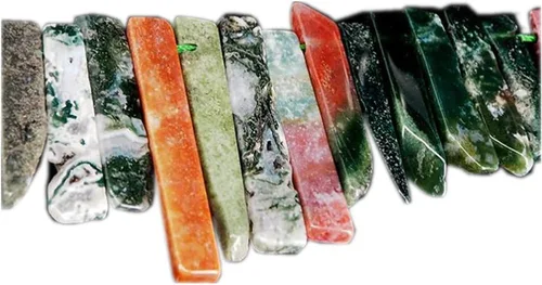 Miniatura 19 de Cuentas de cristal de amatista natural, tira plana irregular, cuentas sueltas de palo para hacer joyas, cristal curativo, pulido o crudo en la parte