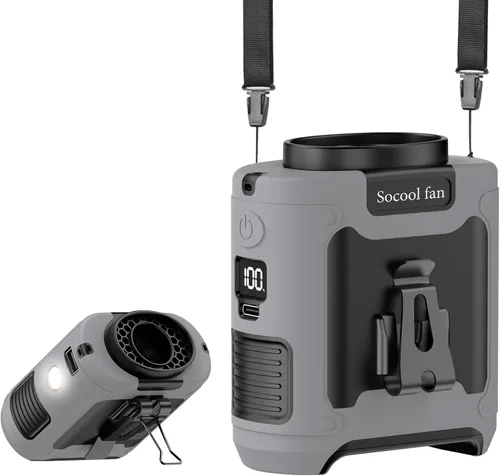Miniatura 8 de Socool Ventilador de cintura portátil de 10000 mAh con clip en ventiladores personales recargables, ventilador de camisa de cinturón portátil