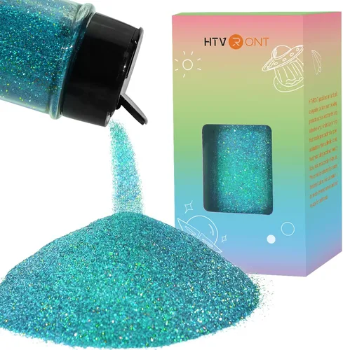 Miniatura 35 de HTVRONT Polvo de Purpurina Fina Holográfica - 200g/7oz Purpurina Turquesa para Manualidades, Purpurina Ultrafina No Tóxica para Uñas, Vasos