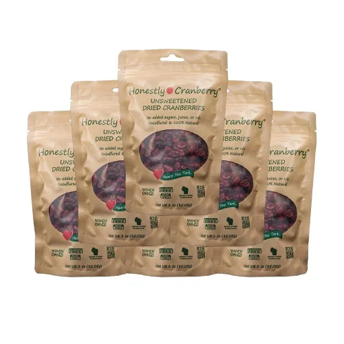 Miniatura 8 de Honestly Cranberry - Arándanos rojos secos sin endulzar - Sin azúcares, jugos o aceites añadidos - Sin OGM - Cultivado en Wisconsin (1 oz)