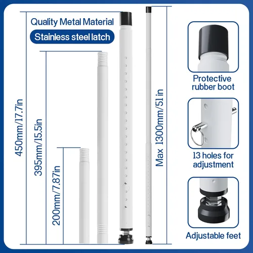 Miniatura 2 de WooFog Barra de Seguridad para Puerta Corrediza, Barras de Seguridad para Ventanas Interiores, Barra de Cierre Ajustable de 17-50 Pulgadas