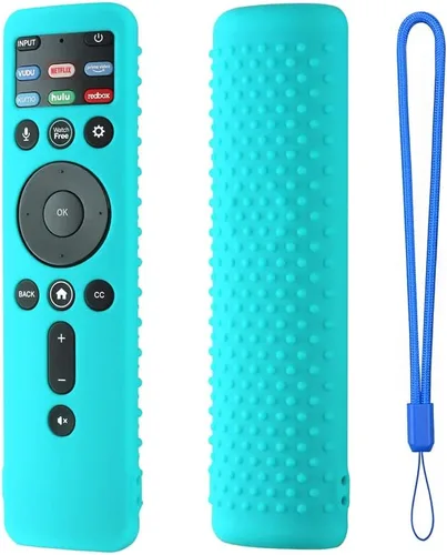 Miniatura 15 de Hi Color Funda de silicona para control remoto VIZIO XRT260 Smart TV, a prueba de golpes, antideslizante, cordón (negro)