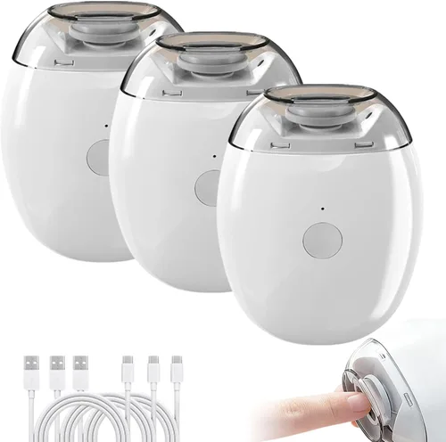 Miniatura 11 de Cortaúñas eléctrico automático 2026 Molinillo de uñas recargable por USB con luz LED Herramienta silenciosa de cuidado de uñas de 3 velocidades