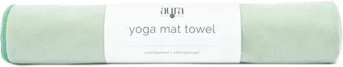 Miniatura 9 de S&T INC. Toalla de esterilla de yoga, toalla de secado rápido, suave y absorbente para gimnasio, pilates y esterilla de yoga caliente, paquete de 2