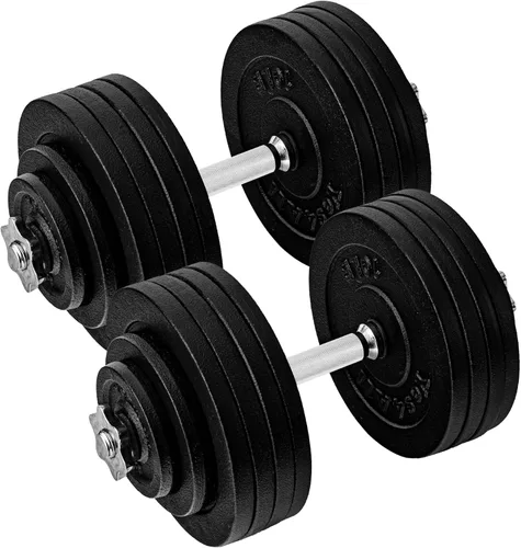 Miniatura 7 de Yes4All Old School Adjustable Dumbbell Set with Weight Plates, Star Lock Collars/Connector, 40lbs to 200lbs Adjustable Weight Plates Set