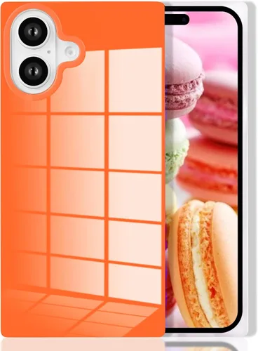 Miniatura 53 de Funda rectangular compatible con iPhone 15 Neon para mujer, diseño de lujo de fluorescencia brillante, flexible, suave, delgada, de gel de goma TPU
