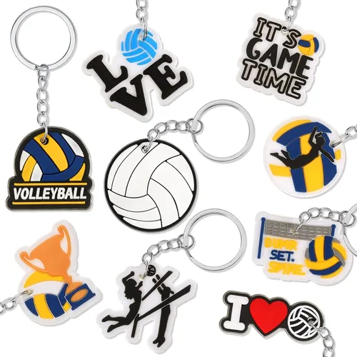 Batiyeer Llaveros a Granel Artículos de Fiesta Llaveros de Pelota Deportiva Llaveros Divertidos Regalos para Suministros de Cumpleaños