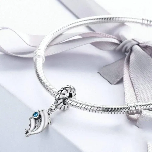 Miniatura 3 de Junyi Jewelry Abalorio de plata de ley 925 con diseño de animales de la suerte, para pulsera Pandora