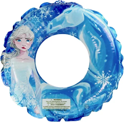 Disney Frozen Anillo inflable de natación con 2 juguetes de fiesta en la piscina, para fiestas de verano y regalo, diversión acuática para todos los
