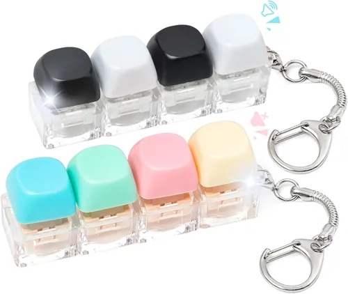 Juguete Fidget de Teclado, 2 Piezas Llavero de Teclado Fidget Clicker de Teclado Fidget Silencioso Ruidoso Clicker Fidgets para Adultos Alivio del