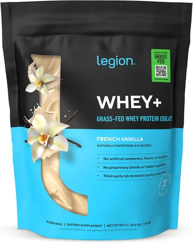 Miniatura 13 de LEGION Whey+ Proteína de Suero Aislado de Vacas Alimentadas con Pasto - Polvo de Proteína de Suero Aislado Bajo en Calorías, Sin OMG, Sin Azúcar
