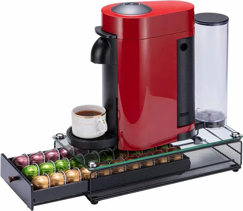 Miniatura 7 de ZCDCP Nespresso Vertuo - Soporte para cápsulas de café, cajón, color negro, 30 cápsulas