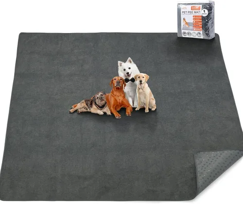 Miniatura 15 de Almohadillas lavables para orina de perro 24x36 pulgadas paquete de 2 reutilizables, alfombrillas absorbentes antideslizantes para perros