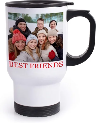 Miniatura 6 de Amazing Items Regalos para papá, taza de viaje personalizada con nombre y texto, añade tu foto, 8 fuentes y colores diferentes, vaso de viaje de 14