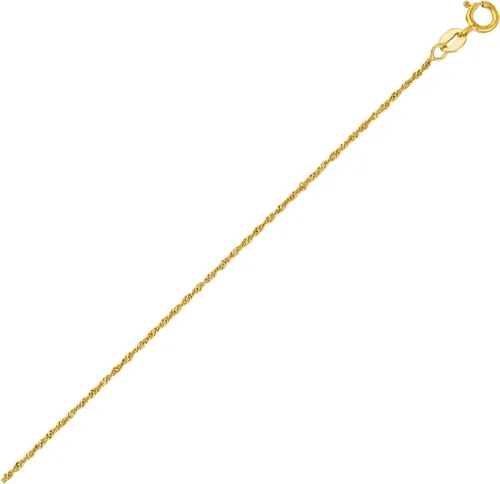 Miniatura 2 de Ritastephens Tobillera Singapur Sparkle de oro amarillo de 14 k de 10 pulgadas, Metal