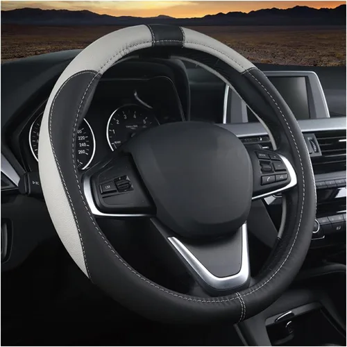 Miniatura 10 de BESULEN Funda para volante de automóvil, protector de volante de cuero suave, fundas universales antideslizantes para volante, agarre cómodo
