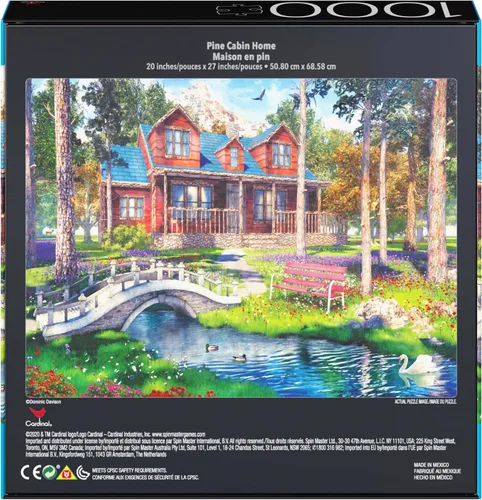 Miniatura 5 de Paquete de 2 rompecabezas de 1000 piezas, Pine Cabin y Summer Estate Puzzles para adultos y niños a partir de 8 años, exclusivo de Amazon Cabaña