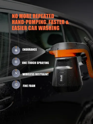 Miniatura 7 de SPTA Pulverizador de Espuma a Presión, 2.25L/76 oz Pulverizador Eléctrico de Jabón Presurizado Pulverizador de Espuma para Automóvil, Pulverizador