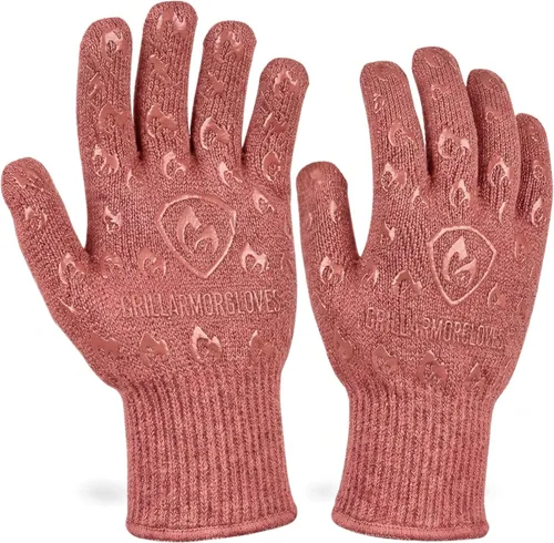 Miniatura 15 de Guantes para horno Grill Armor – Guantes resistentes al calor de 932 °F, al fuego y a los cortes para barbacoa, parrilla, cocina, asado, horneado