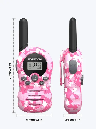 Miniatura 9 de FOREDOM Walkie Talkies para niños Walkie Talkies de largo alcance para niños y niñas de 3 a 12 años Juguetes de cumpleaños geniales del ejército
