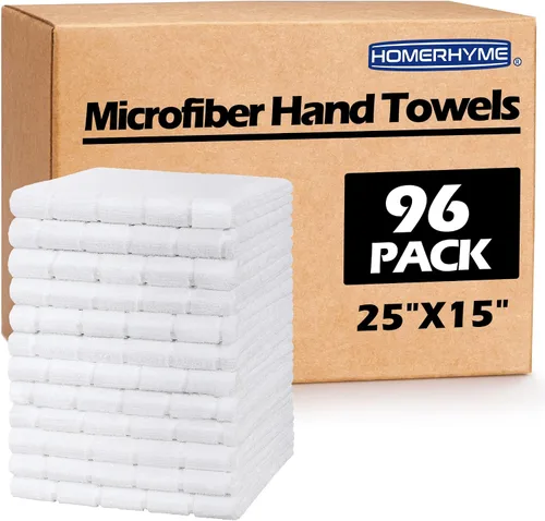 Miniatura 13 de Toallas de Baño de Mano de Microfibra, Paquete de 6 de 25 x 15 pulgadas Toallas de Mano Grises para Baño, Multiusos de Secado Rápido Sin Pelusas