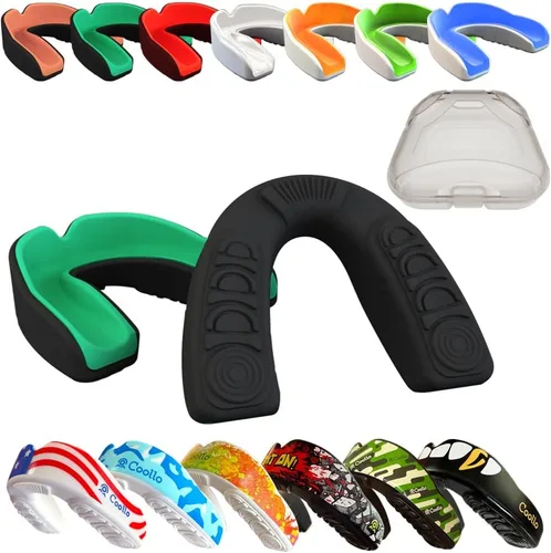 Miniatura 14 de Protector Bucal Hervir y Morder (Jóvenes y Adultos) DA Boquilla Deportiva de Ajuste Personalizado para Fútbol Americano, Hockey, Rugby, Lacrosse