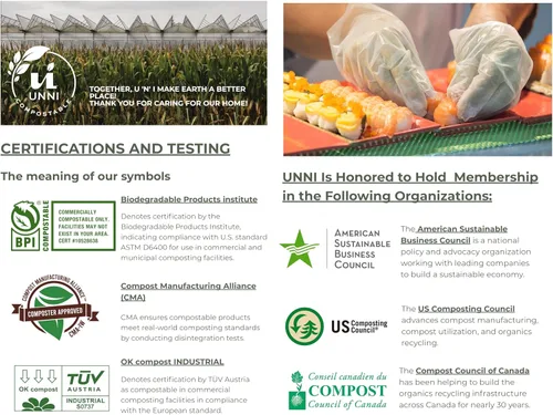 Miniatura 3 de UNNI Compostable Food Prep Gloves, For Food Handling, ASTM D6400, US BPI, CMA & Europe OK Compost Certified