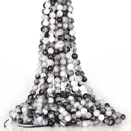Miniatura 8 de Cuentas sueltas redondas de piedra natural de amatista de 8mm, cuentas para hacer joyas y manualidades DIY, 1 cordón de 15 pulgadas, aproximadamente